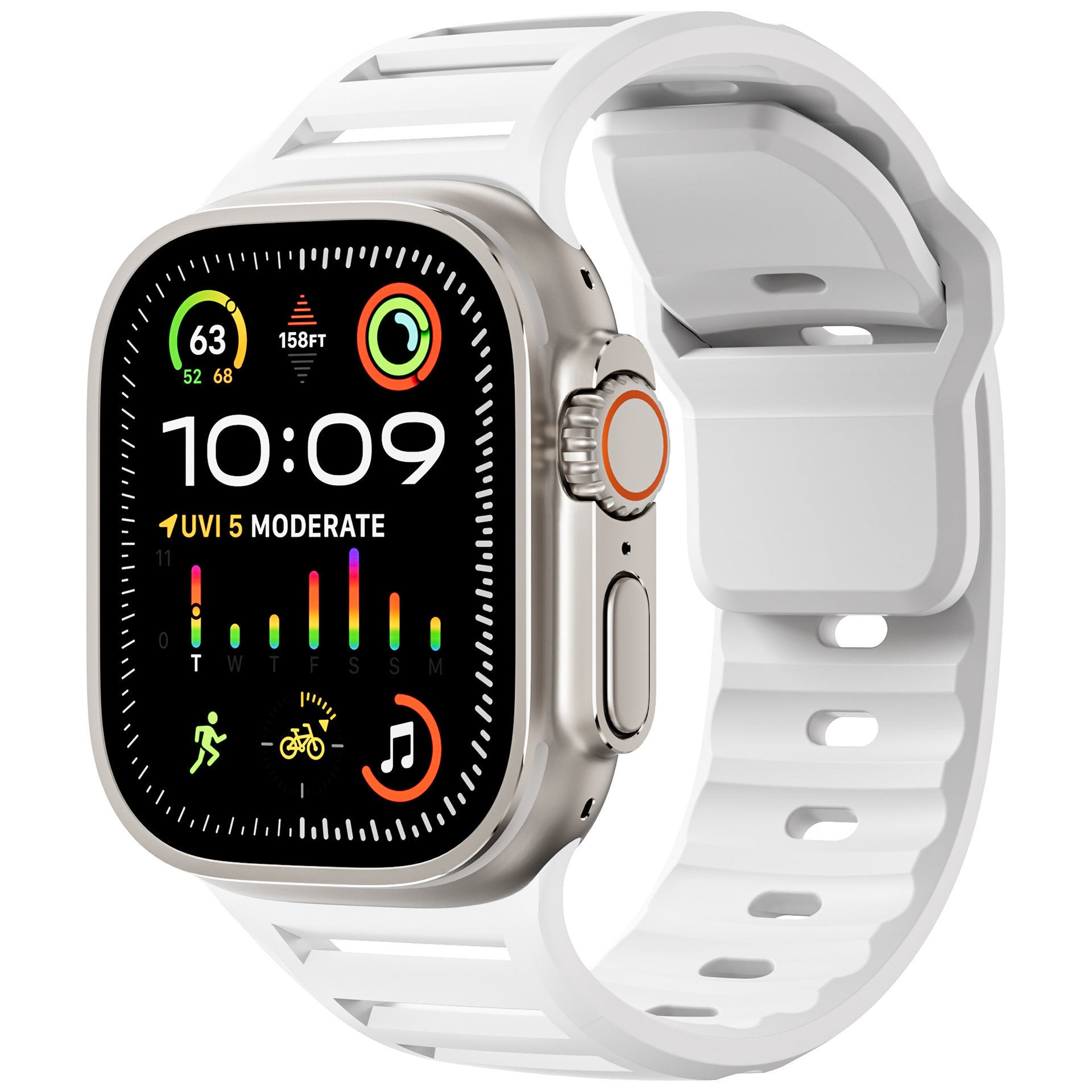 CloudFlex Rubber Strap For Apple Watch Ultra 3-1 / 46mm / 45mm / 44mm