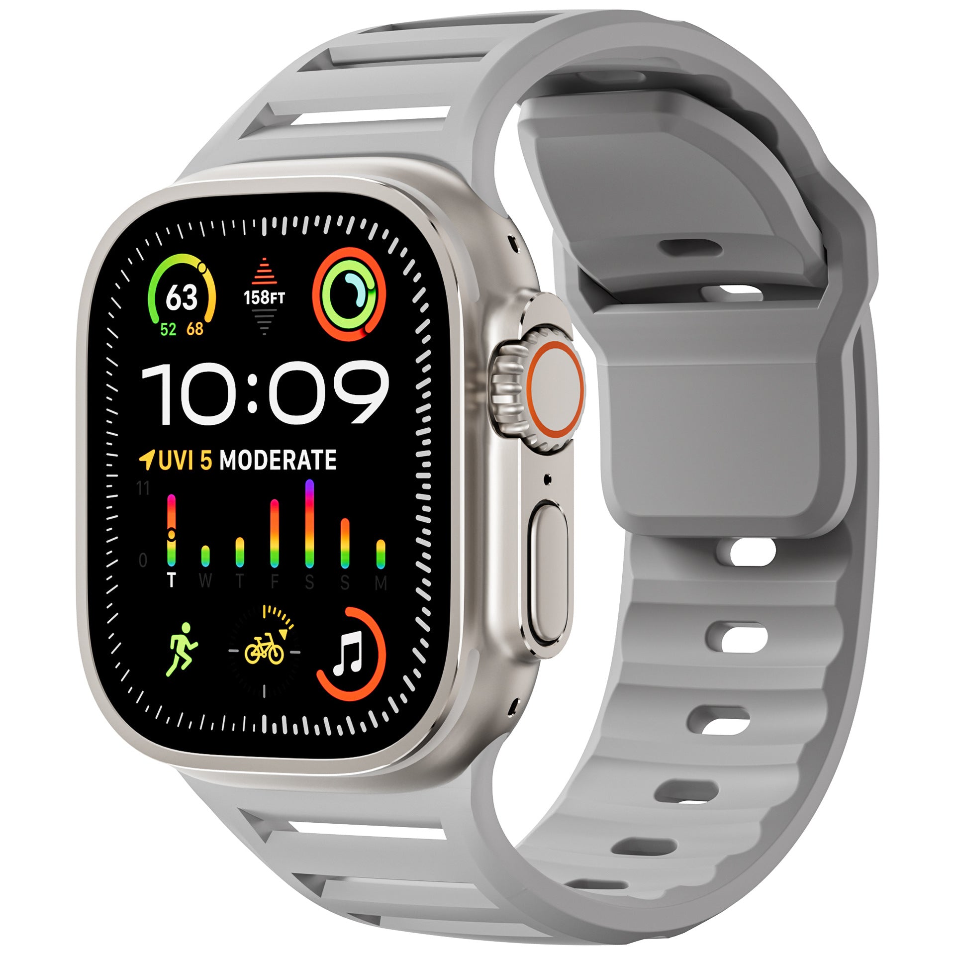 CloudFlex Rubber Strap For Apple Watch Ultra 3-1 / 46mm / 45mm / 44mm