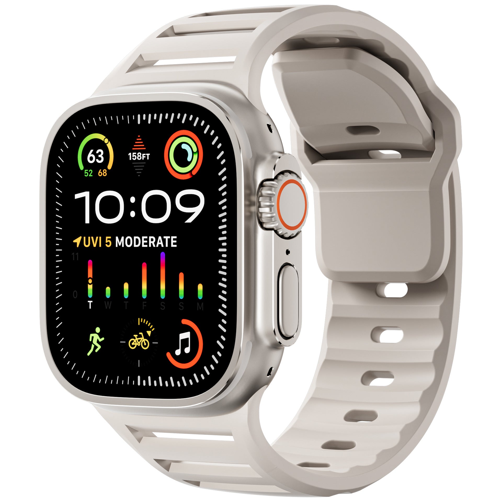 CloudFlex Rubber Strap For Apple Watch Ultra 3-1 / 46mm / 45mm / 44mm