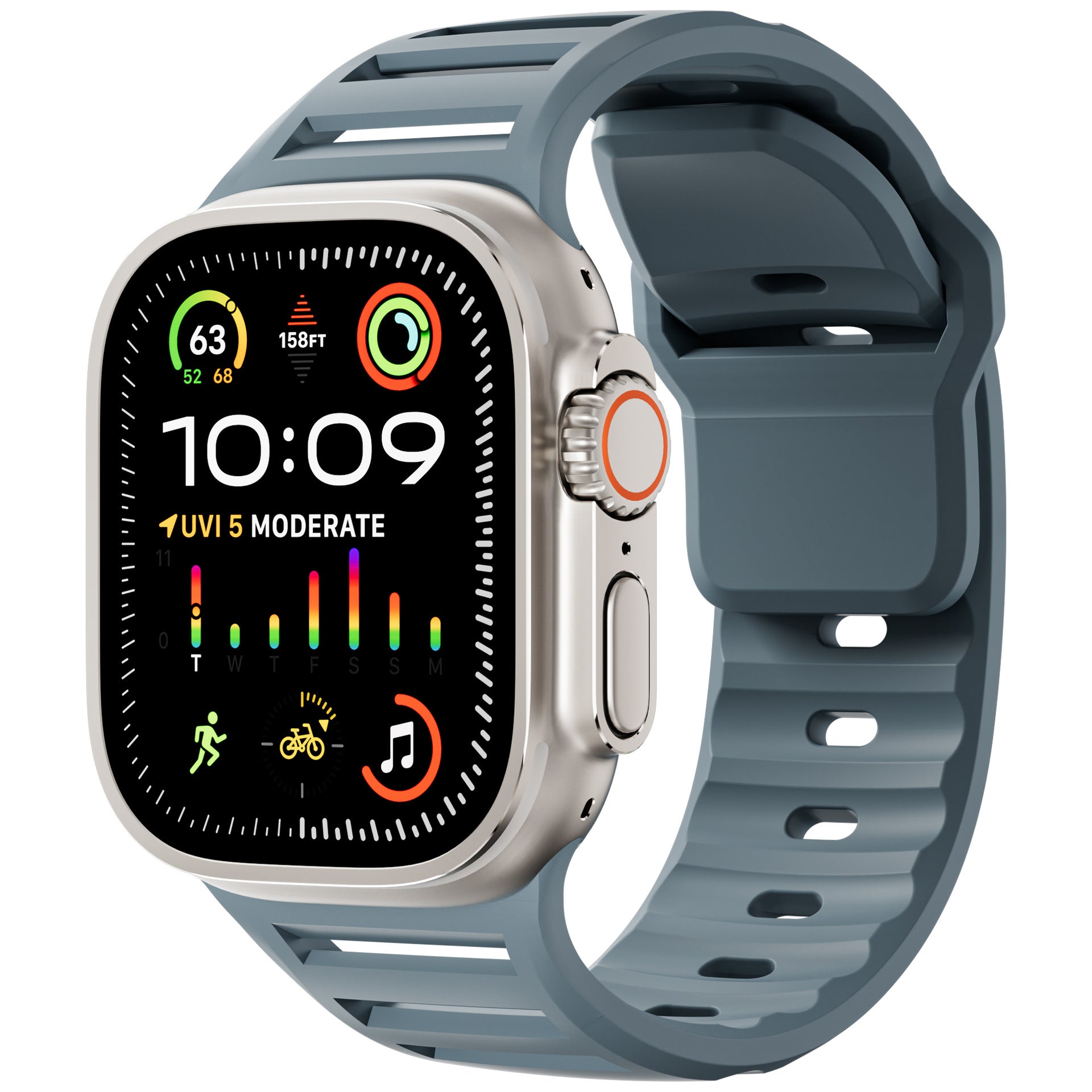 CloudFlex Rubber Strap For Apple Watch Ultra 3-1 / 46mm / 45mm / 44mm