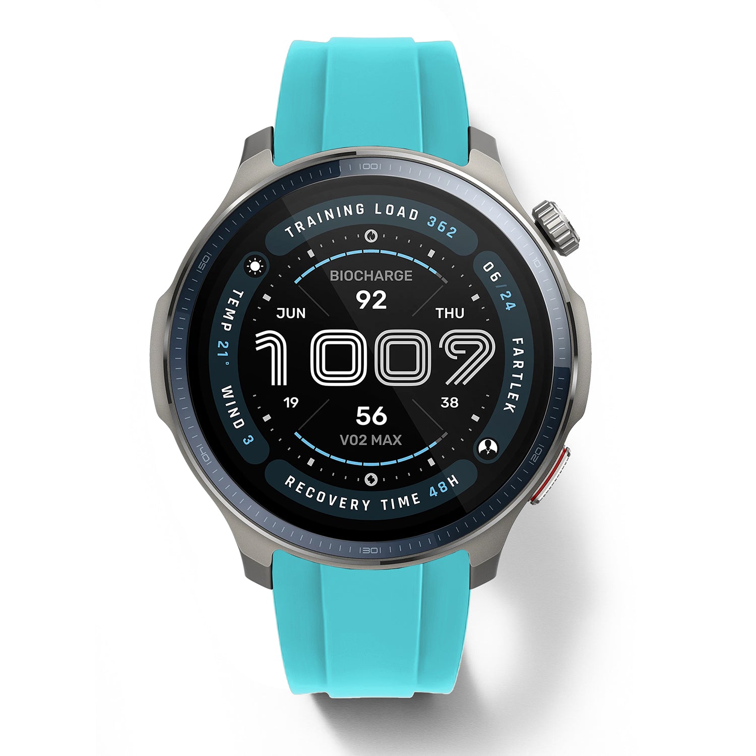 22mm Quick-Release Premium Chronoflex FKM Rubber Strap for Amazfit Watch