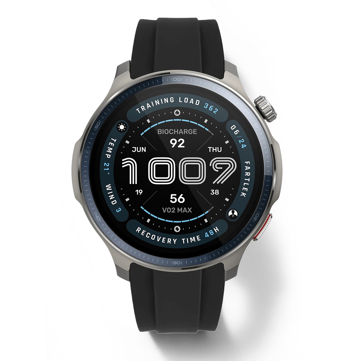 22mm Quick-Release Premium Chronoflex FKM Rubber Strap for Amazfit Watch