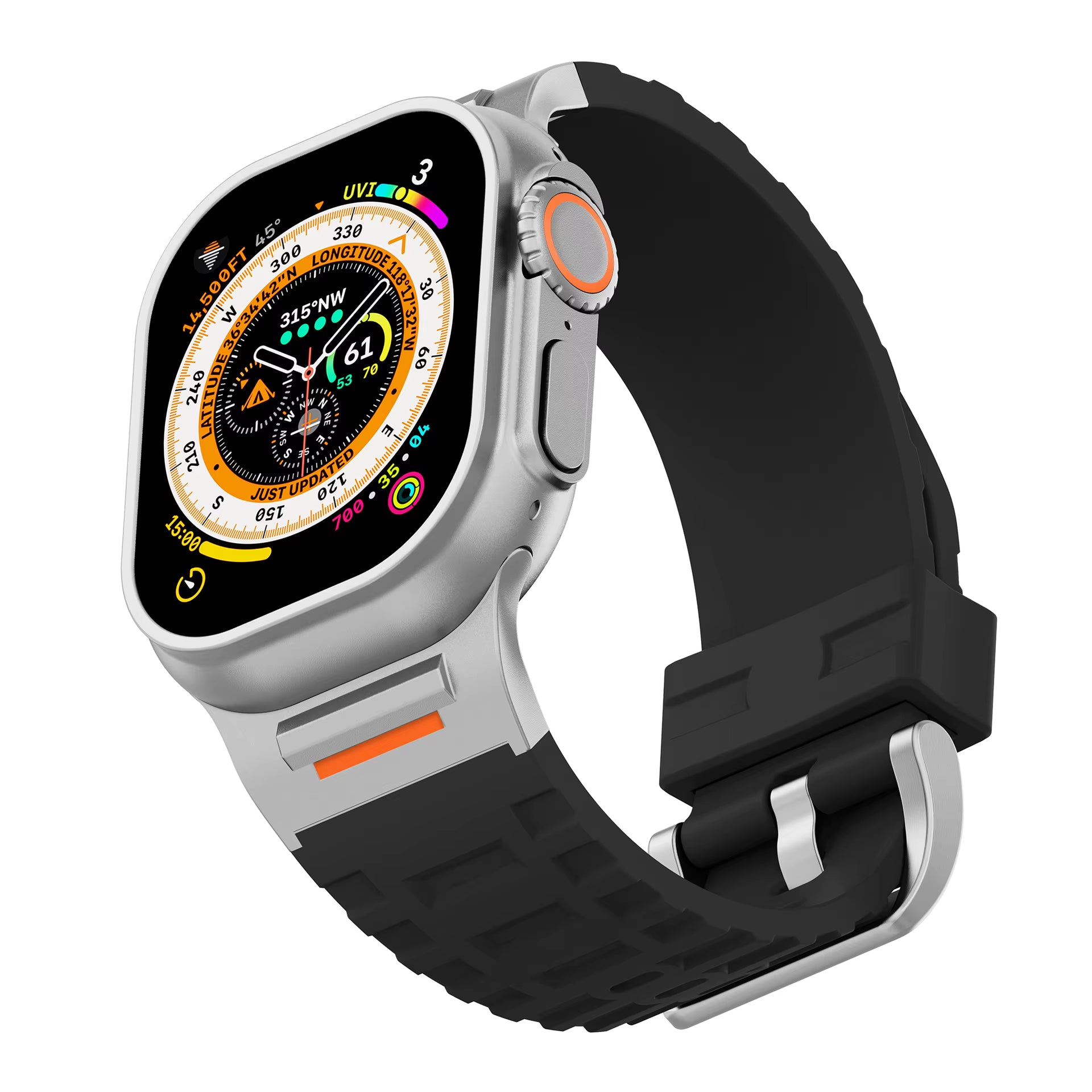 Surge FKM Rubber Strap for Apple Watch Ultra 3-1 / 46mm / 45mm / 44mm
