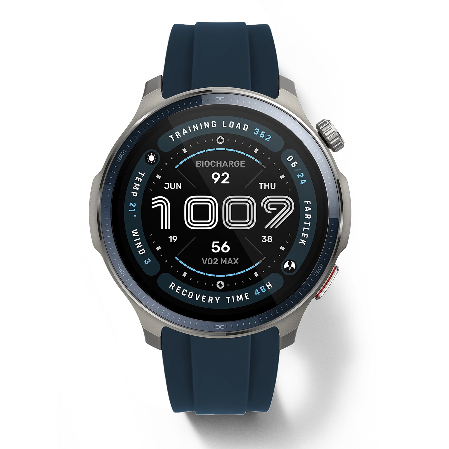 22mm Quick-Release Premium Chronoflex FKM Rubber Strap for Amazfit Watch