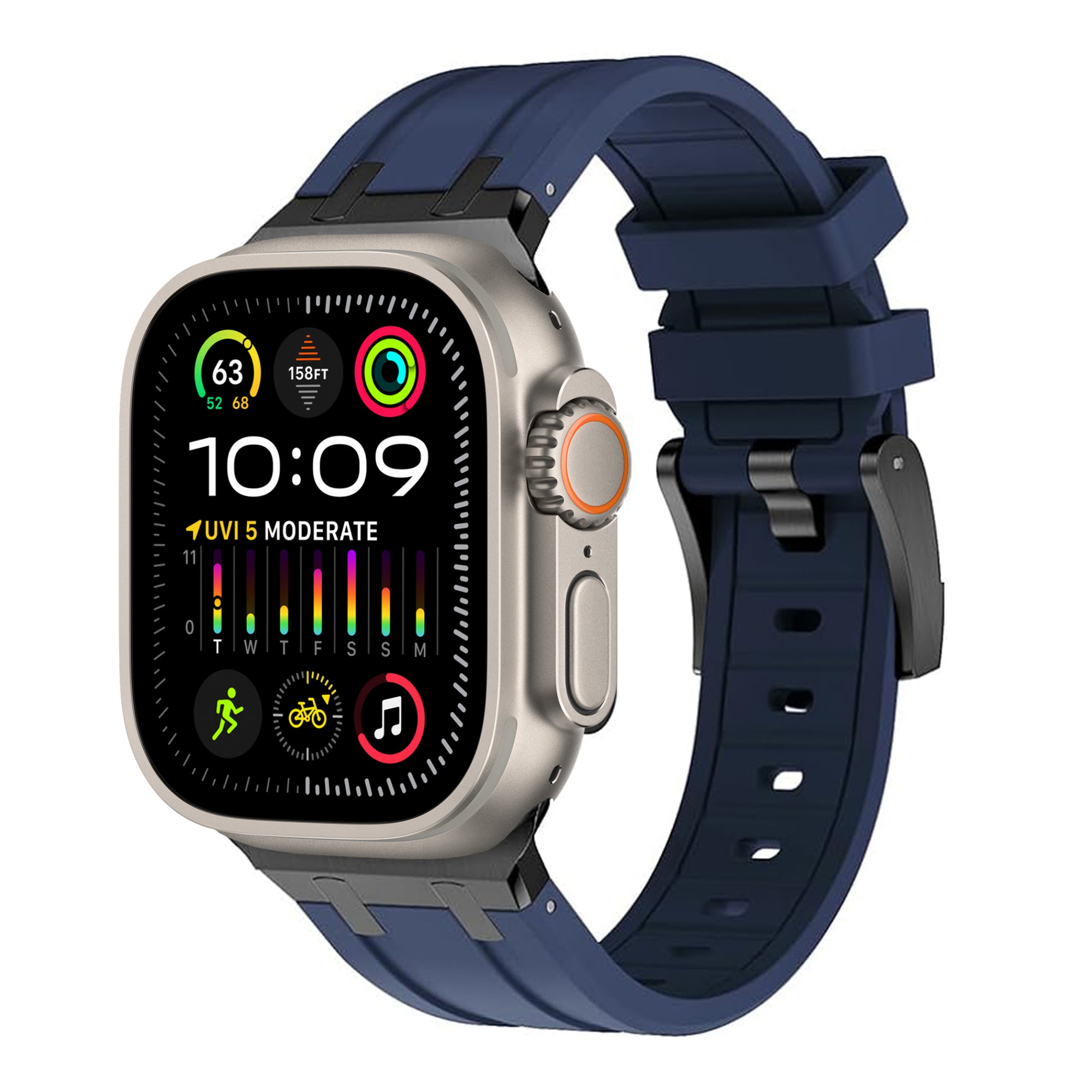 Elite FKM Rubber Strap For Apple Watch Ultra 3-1 / 46mm / 45mm / 44mm