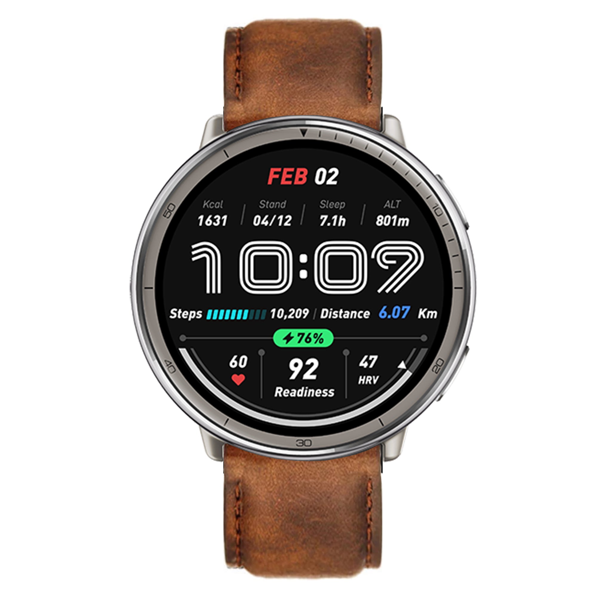 20mm Quick-Release Premium Italian Leather Strap for Amazfit Watch
