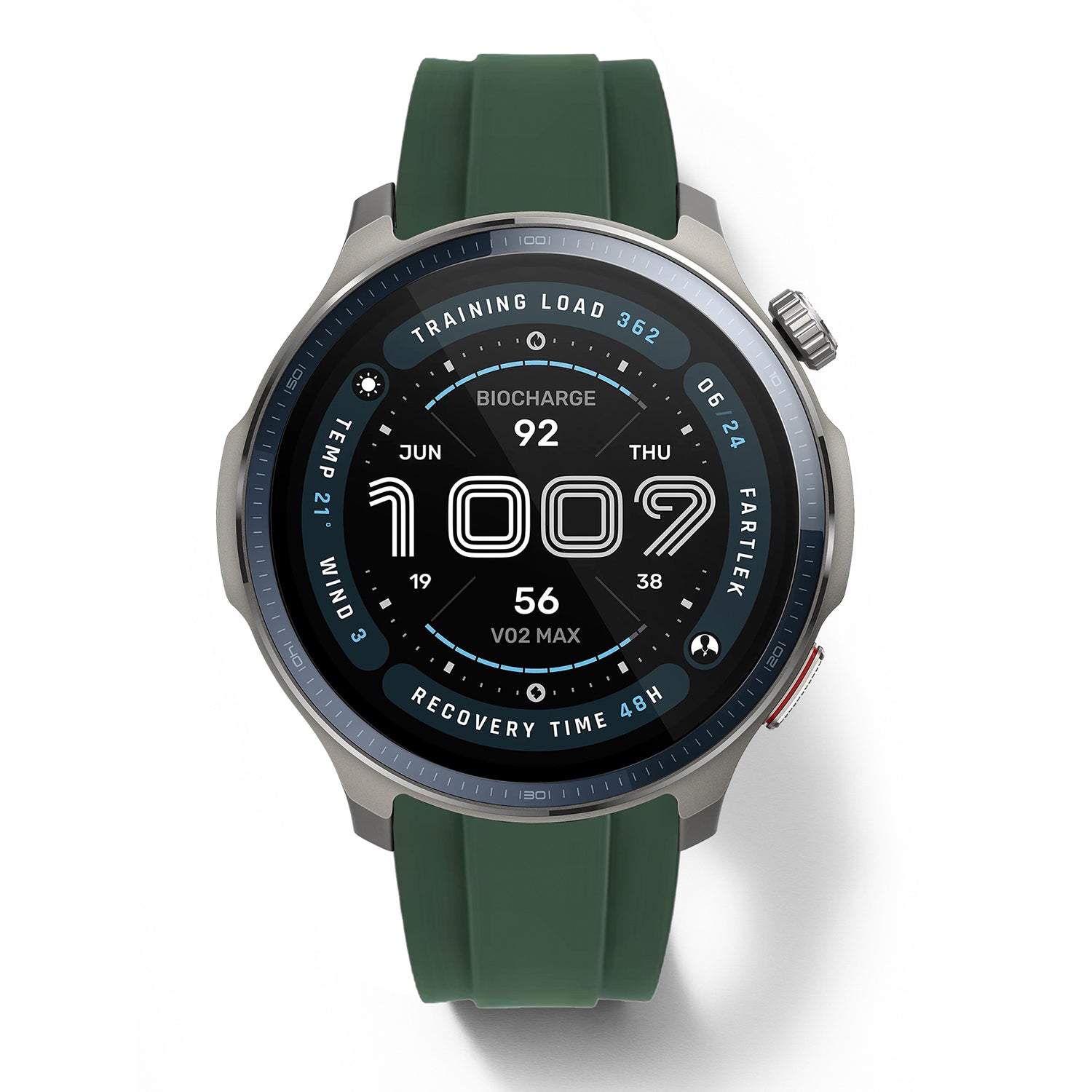 22mm Quick-Release Premium Chronoflex FKM Rubber Strap for Amazfit Watch