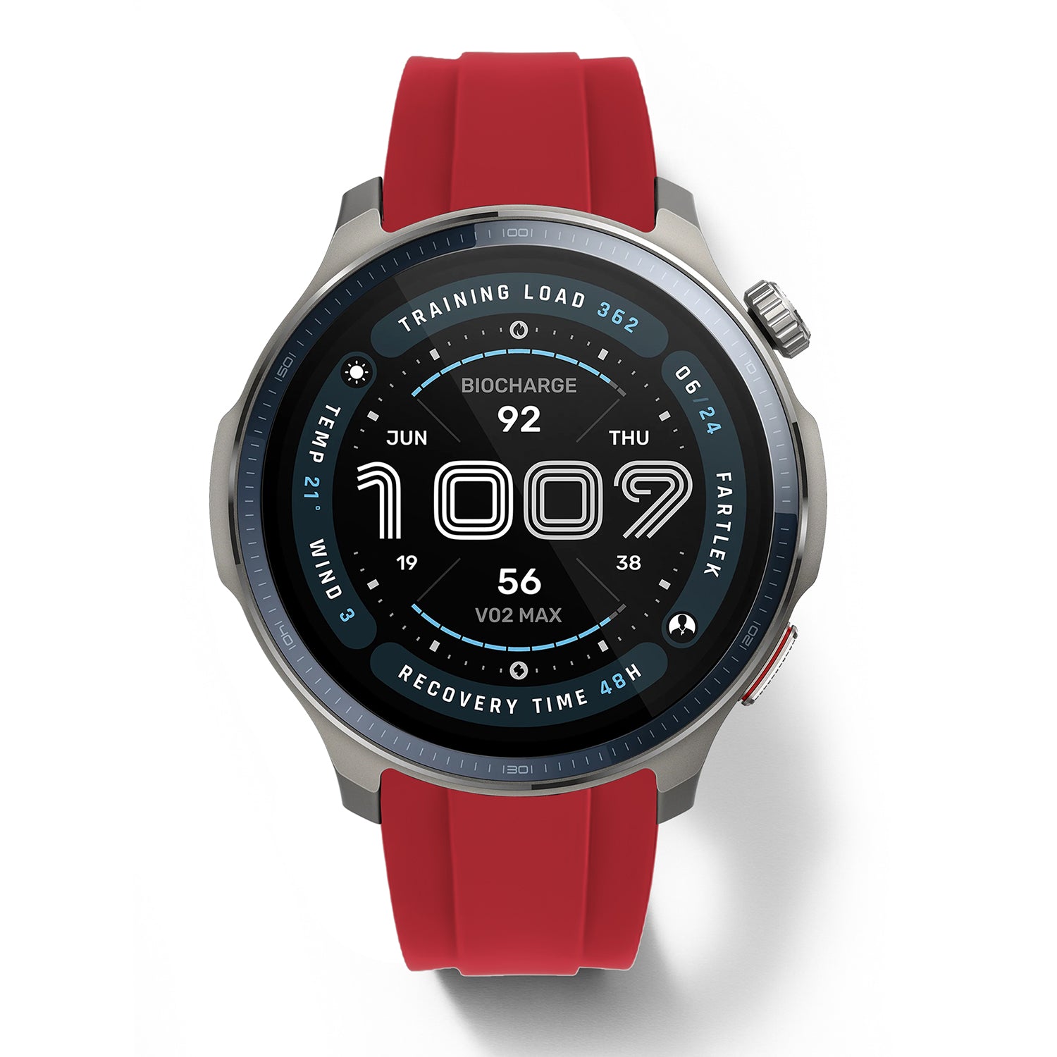 22mm Quick-Release Premium Chronoflex FKM Rubber Strap for Amazfit Watch