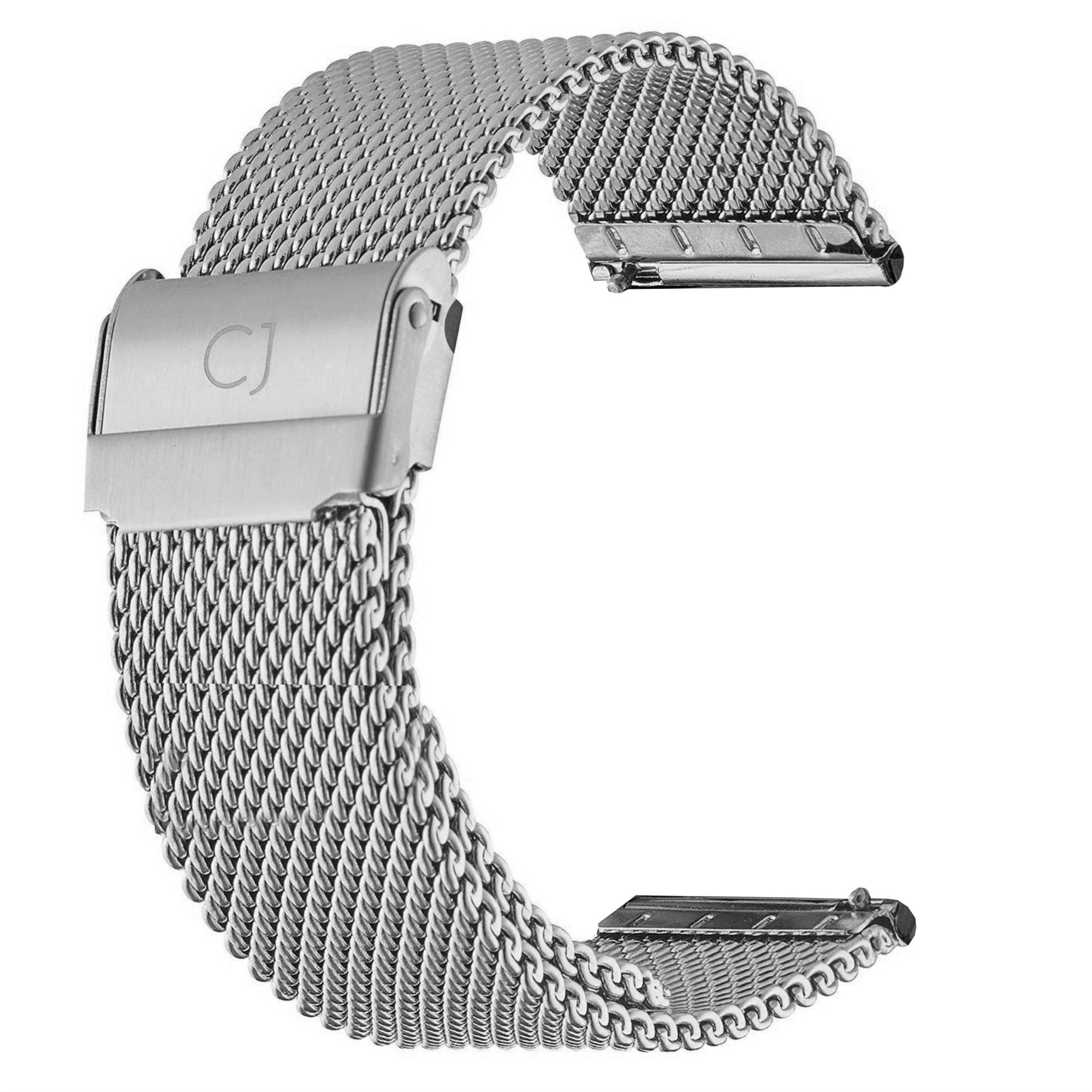 22mm Quick-Release Stainless Steel Mesh Strap for Garmin Watch