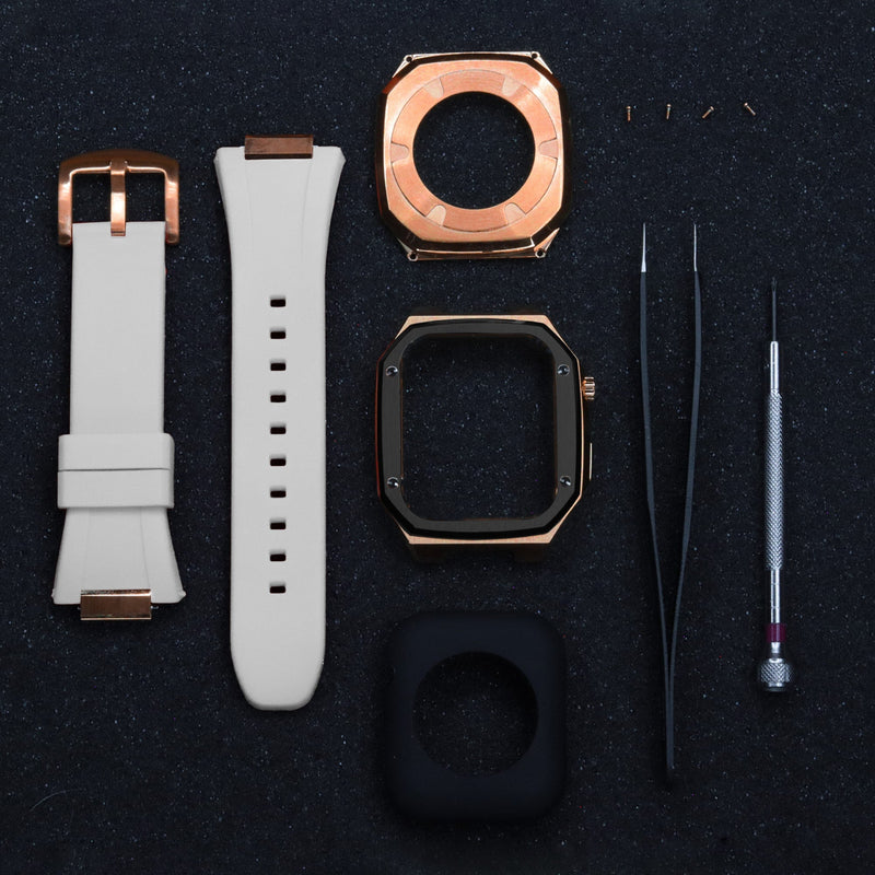 MVP Apple Watch Upgrade Kit - Series 8 / 7 - Rose Gold & Black
