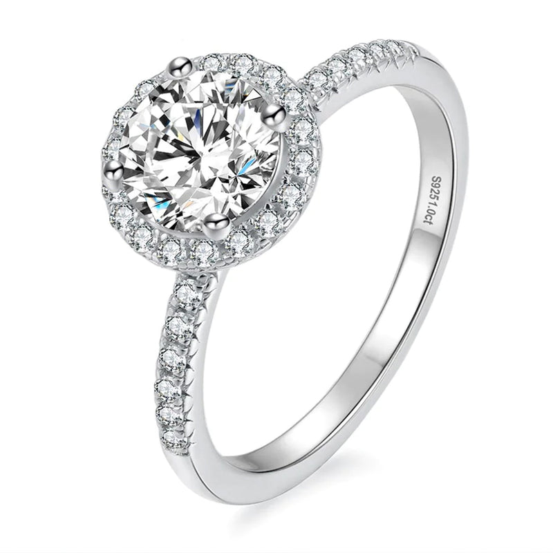 Premium 1.0ct Moissanite Engagement Ring